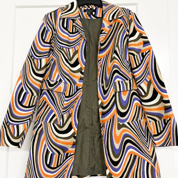 Ideology Trench Coat, Womens M, Retro Jacket, Groovy Jacket, 1960s Style, 70s - Picture 1 of 9